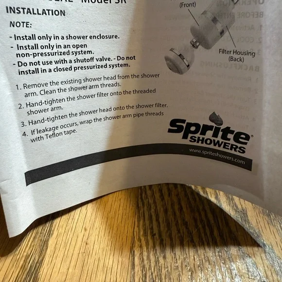 Berkey White Shower Head with Chrome Accents - Picture 4 of 5